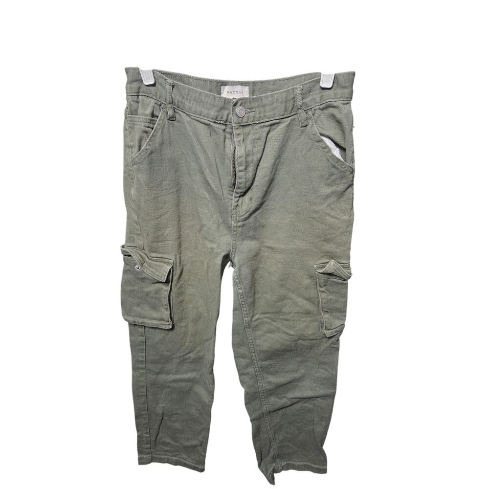 Army Green Stretch Dad Jean - Pacsun - 28